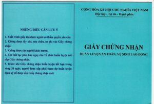 Các nội dung chính của chứng chỉ huấn luyện an toàn lao động