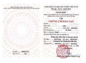 Định nghĩa và mục đích của giấy chứng nhận huấn luyện nghiệp vụ PCCC