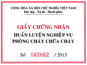 Giấy huấn luyện nghiệp vụ PCCC là gì?